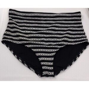 Cacique Womens Black White Swim Bottom Size 18